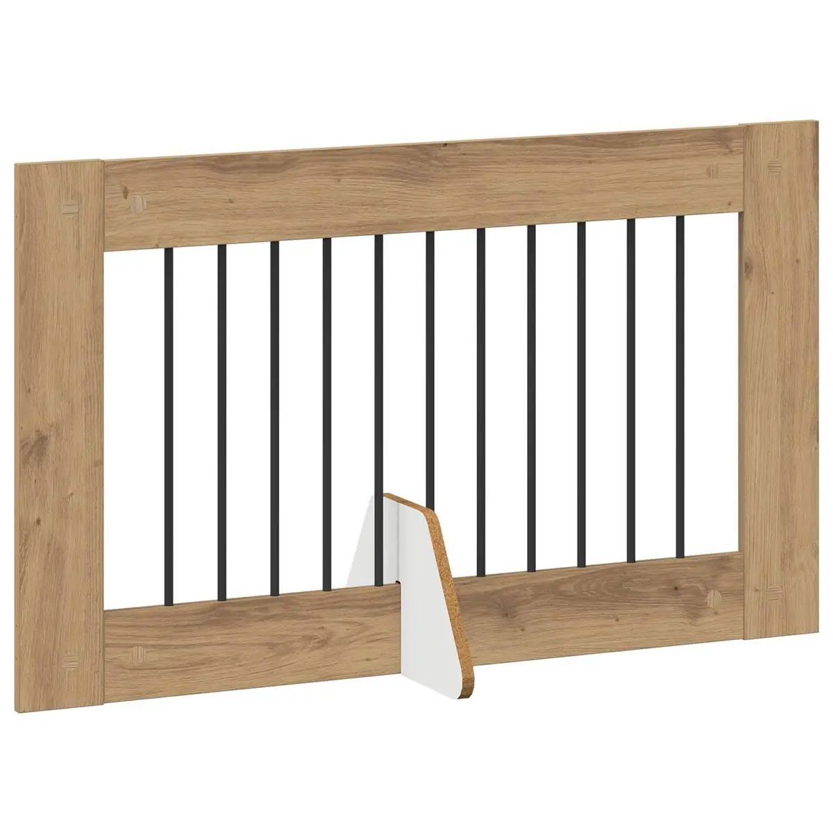 Foldable Dog Gate 6 Piece Brown Portable Indoor Pet Fence