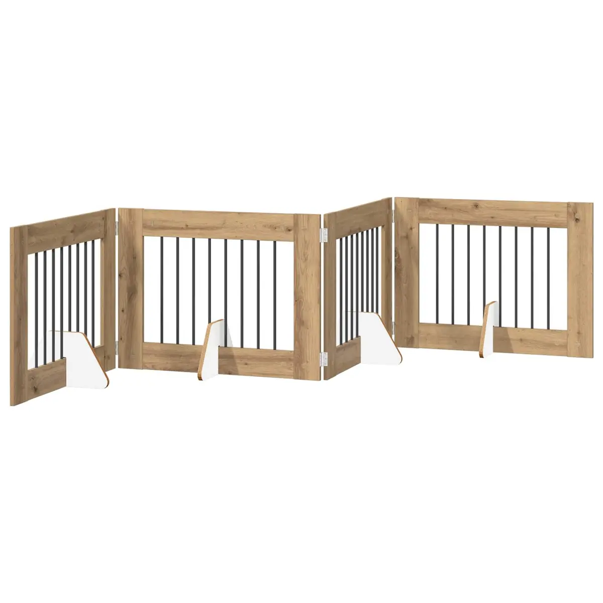 Foldable Dog Gate 321cm Indoor Pet Barrier Freestanding Puppy Fence