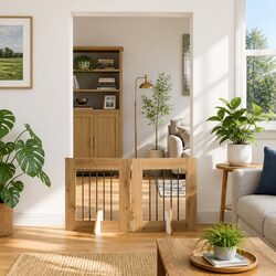Stylish Indoor Pet Fence - 120.5cm Foldable Dog Gate