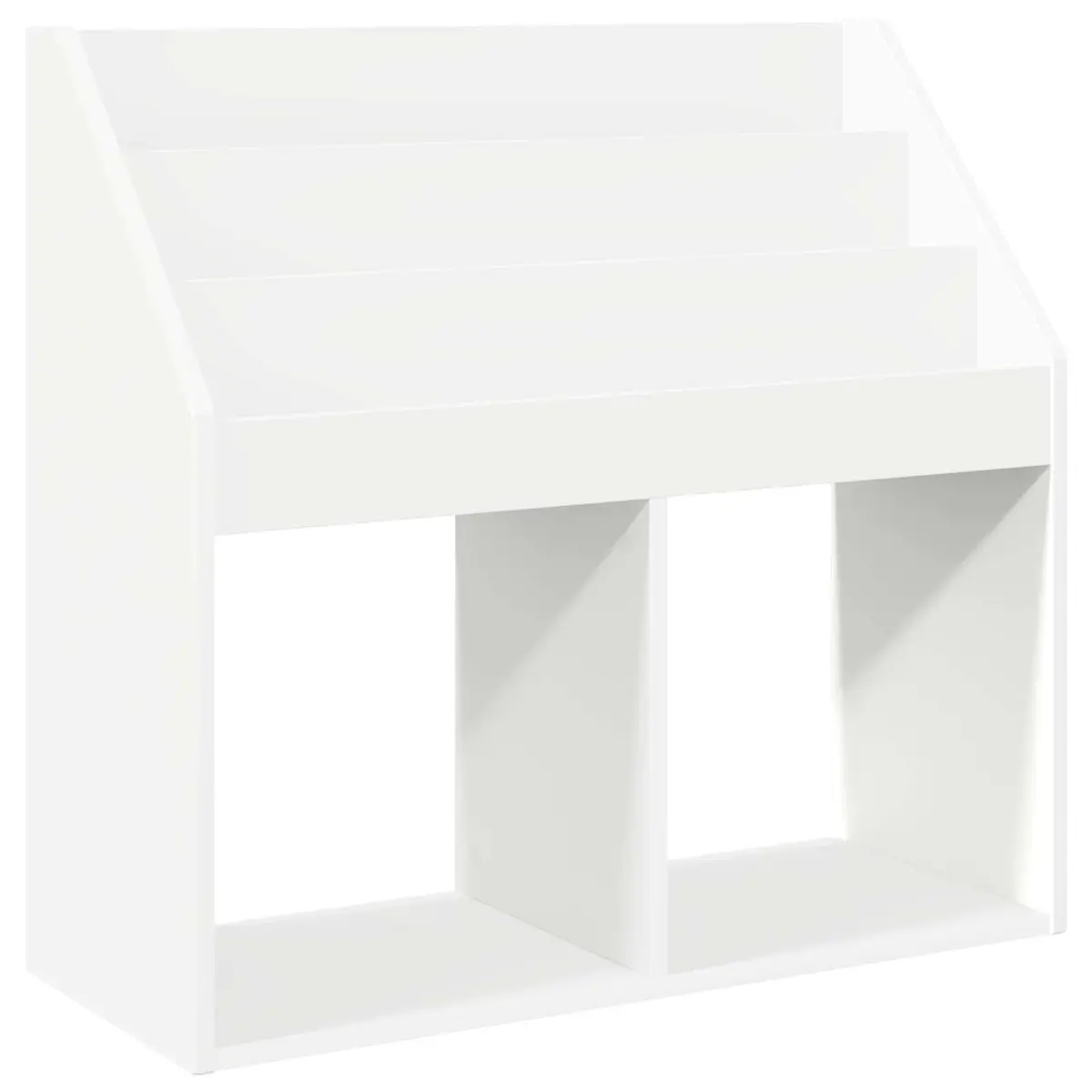 Kids Bookshelf White Modern Storage Cabinet Shelving Unit Engineered Wood