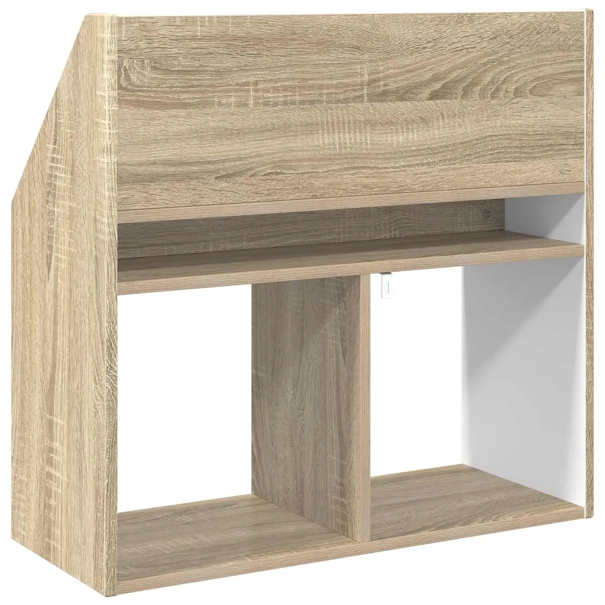 Kids Bookshelf Storage Unit Open Shelves Brown Wood
