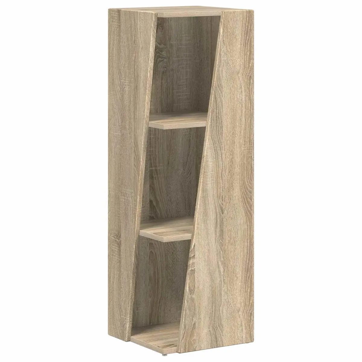 Side Shelf Bookcase Storage Unit 33 x 32 x 100.5 cm Brown Engineered Wood