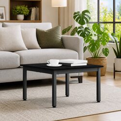 Stylish Black Rectangular Coffee Table for Modern Homes