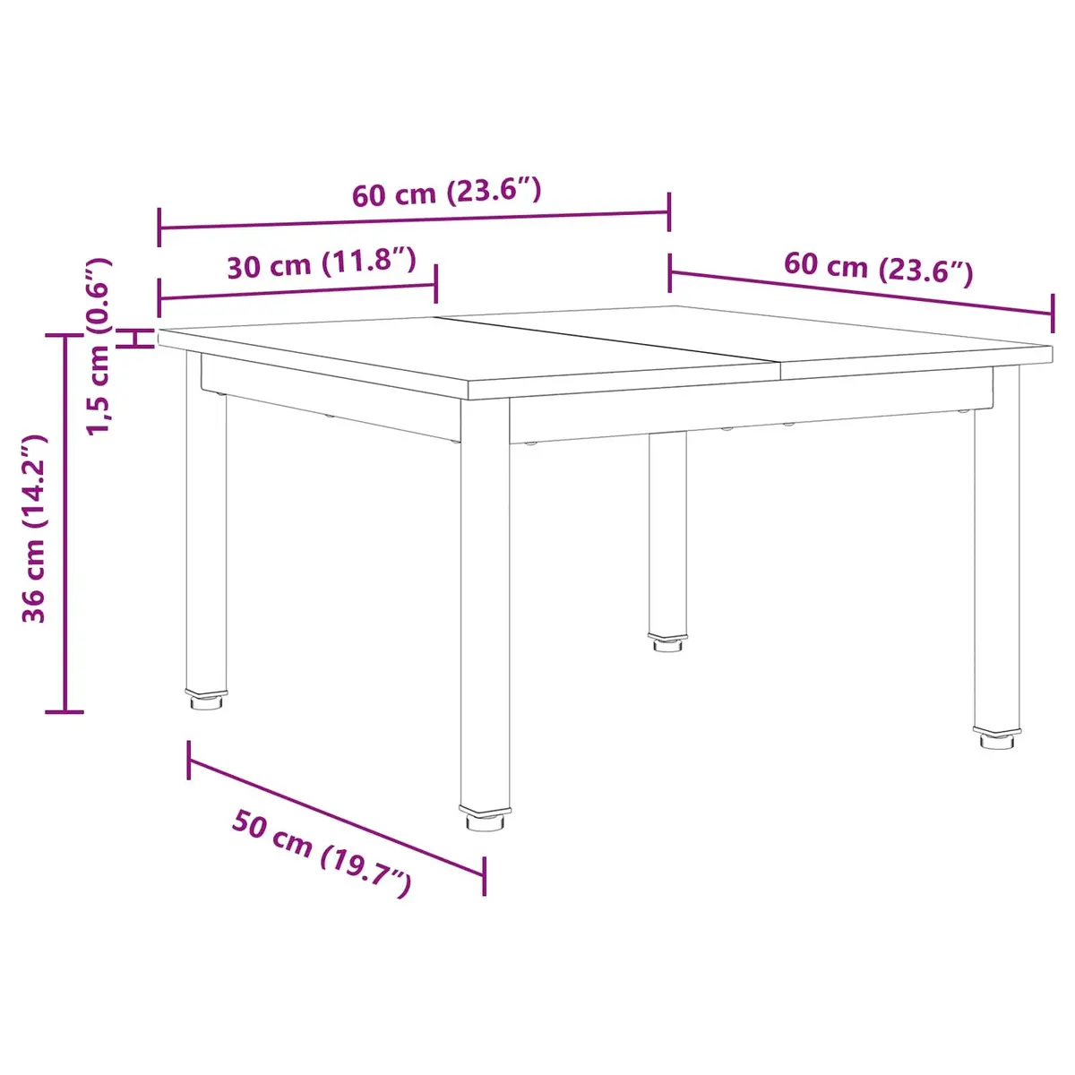 Coffee Table Black Rectangular Modern Living Room Accent Furniture Clean Lines