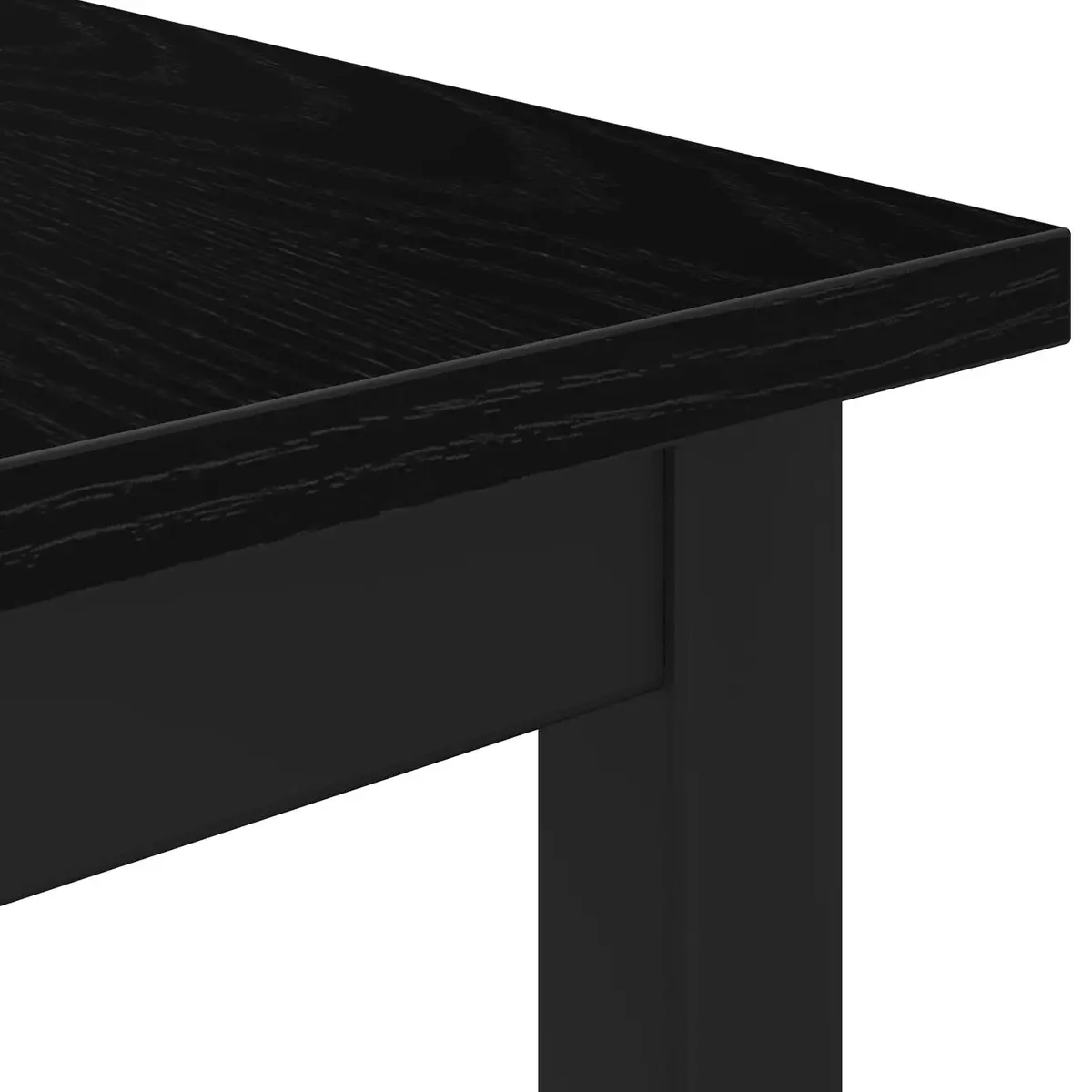 Dining Table 60x60x75 cm Black Metal Frame Engineered Wood Kitchen Furniture