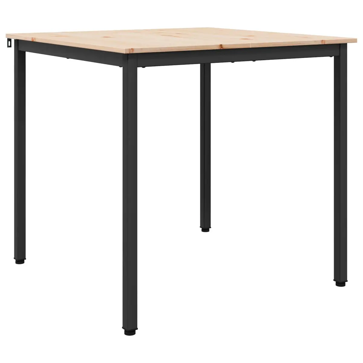 Dining Table Square 80x80x75cm Natural Wood Kitchen Furniture Modern Design