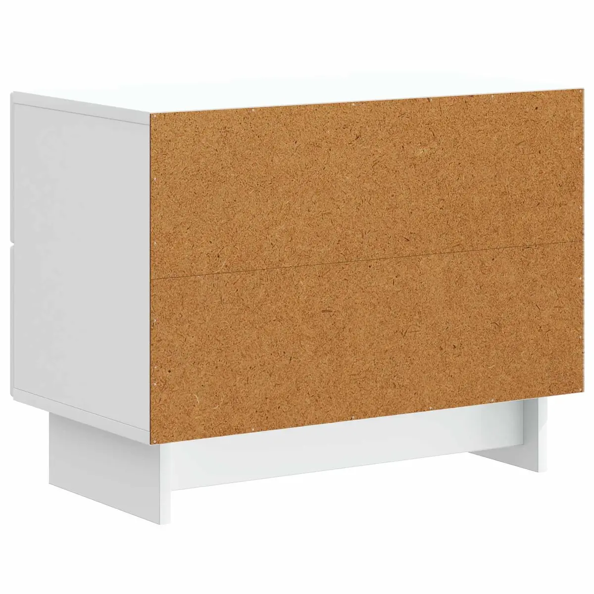 Bedside Table White Vintage Modern Storage Cabinet Multiple Compartments