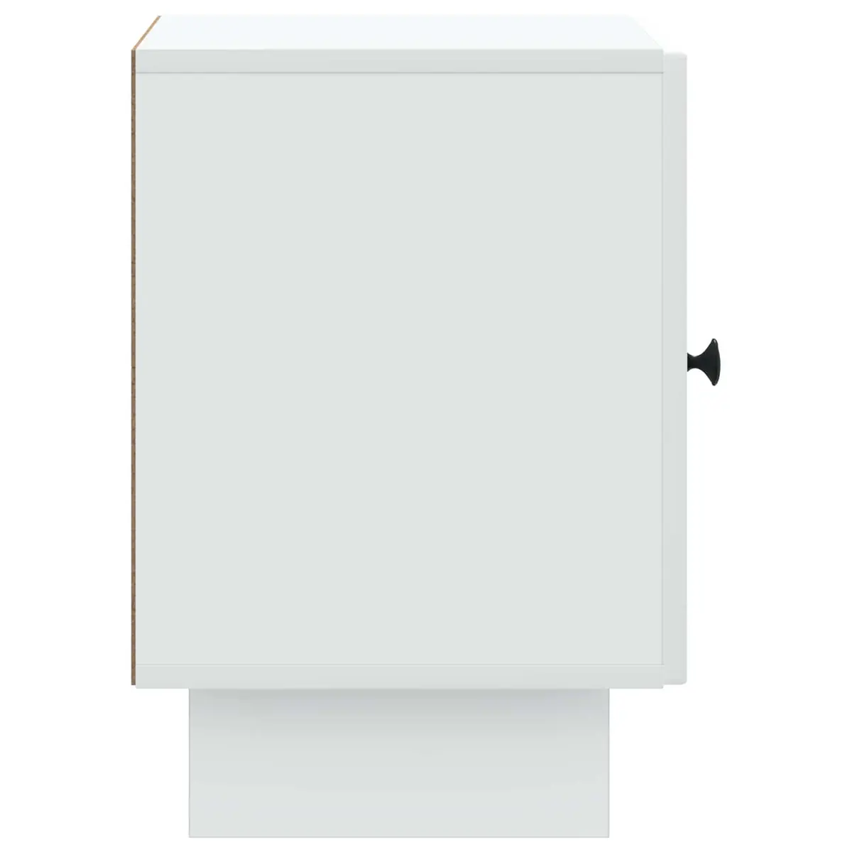 Bedside Cabinet White Compact Modern Storage Nightstand