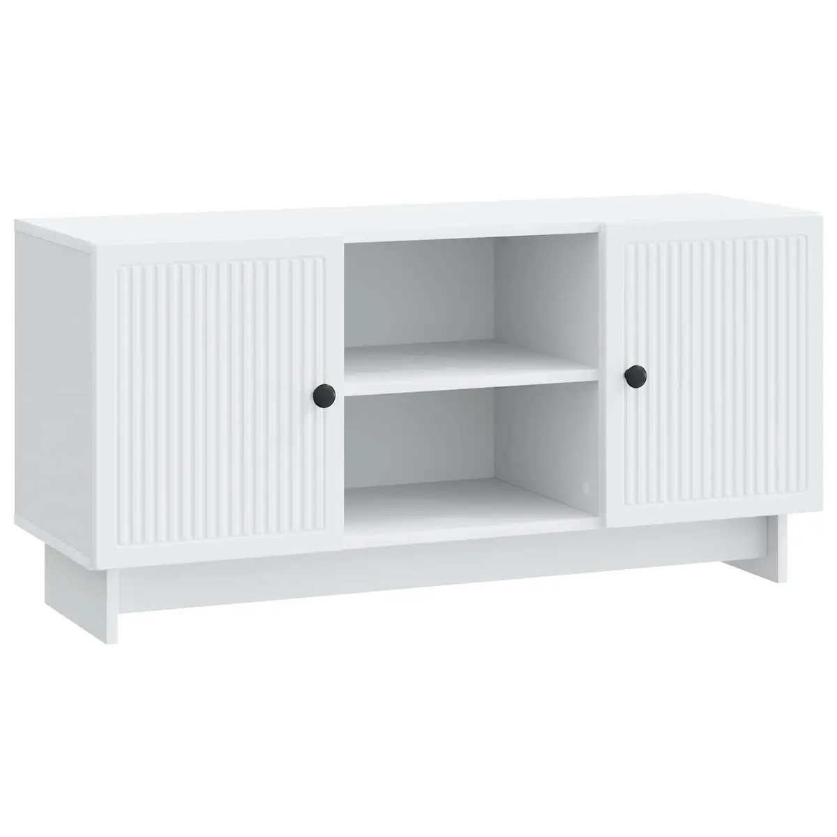 TV Cabinet 102 x 34.5 x 50 cm White Engineered Wood Adjustable Shelves