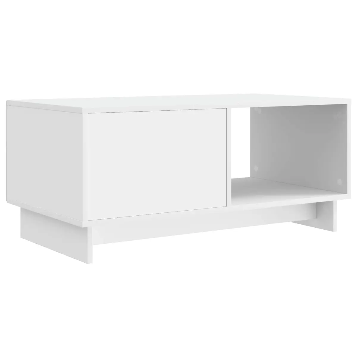 Coffee Table White Rectangular Living Room Storage Accent Furniture 90 x 50 x