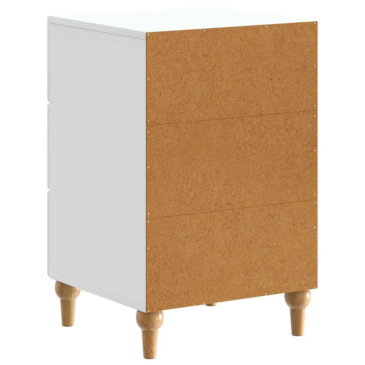 Bedside Cabinet White Engineered Wood Nightstand Bedroom Storage Table