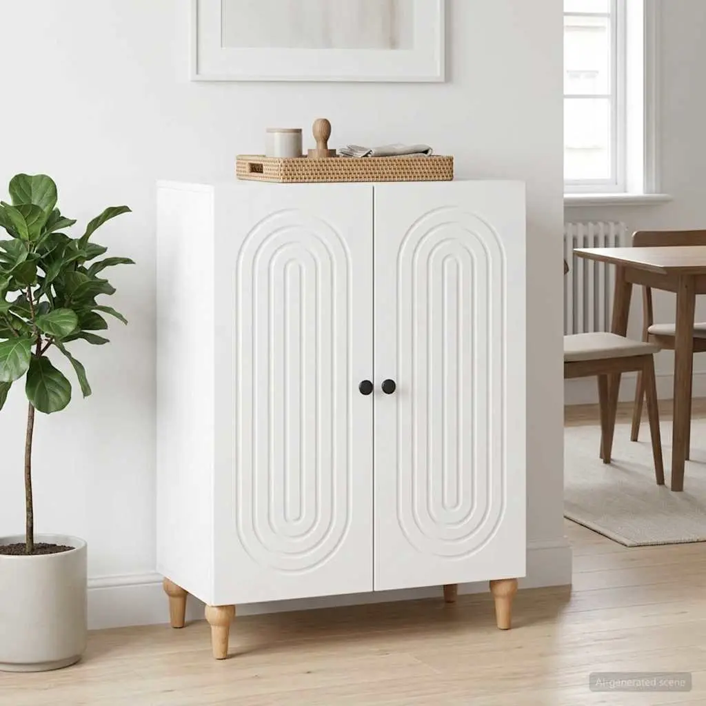 Sideboard 66 x 34.5 x 90 cm Modern Storage Cabinet Engineered Wood Buffet for Living Dining Room