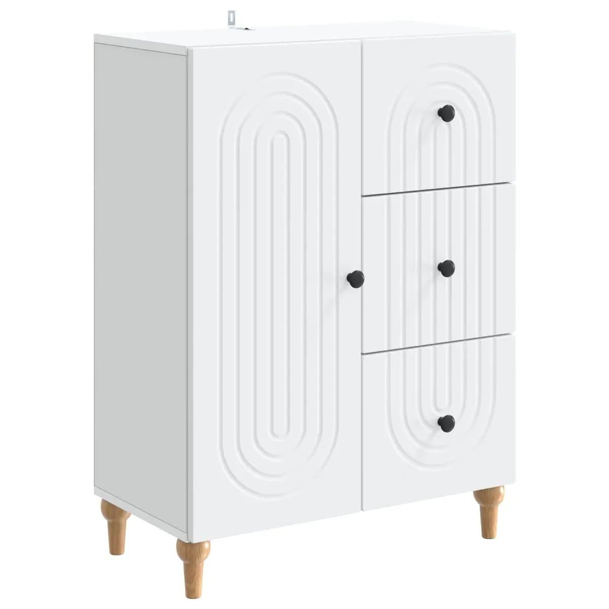 White Sideboard Storage Cabinet 66 x 34.5 x 90 cm Lounge Dining Room Furniture