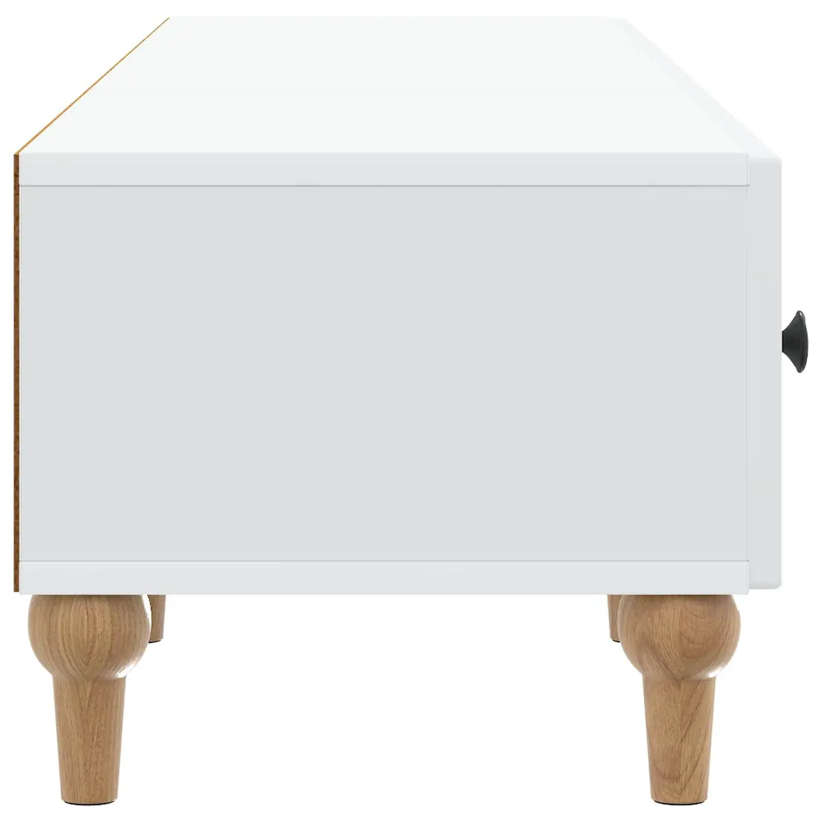 TV Cabinet 147cm White Modern Storage Unit with Drawer Engineered Wood