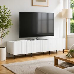 Sleek White TV Cabinet: Enhance Your Living Space