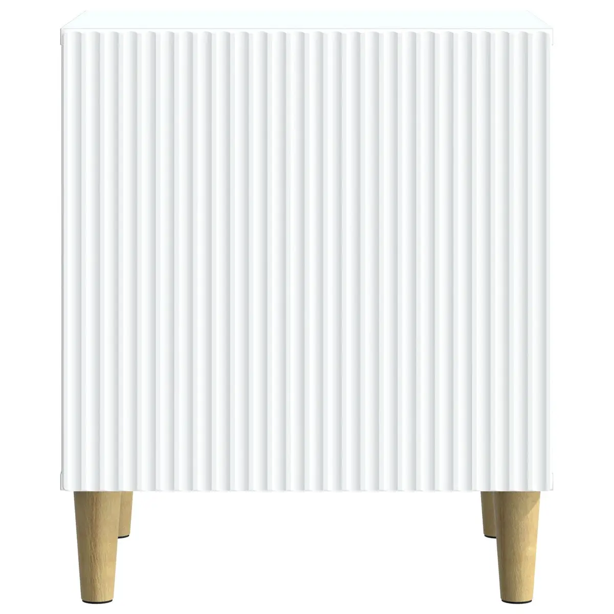 Bedside Cabinet White Engineered Wood Storage Table 43 x 34.5 x 50 cm