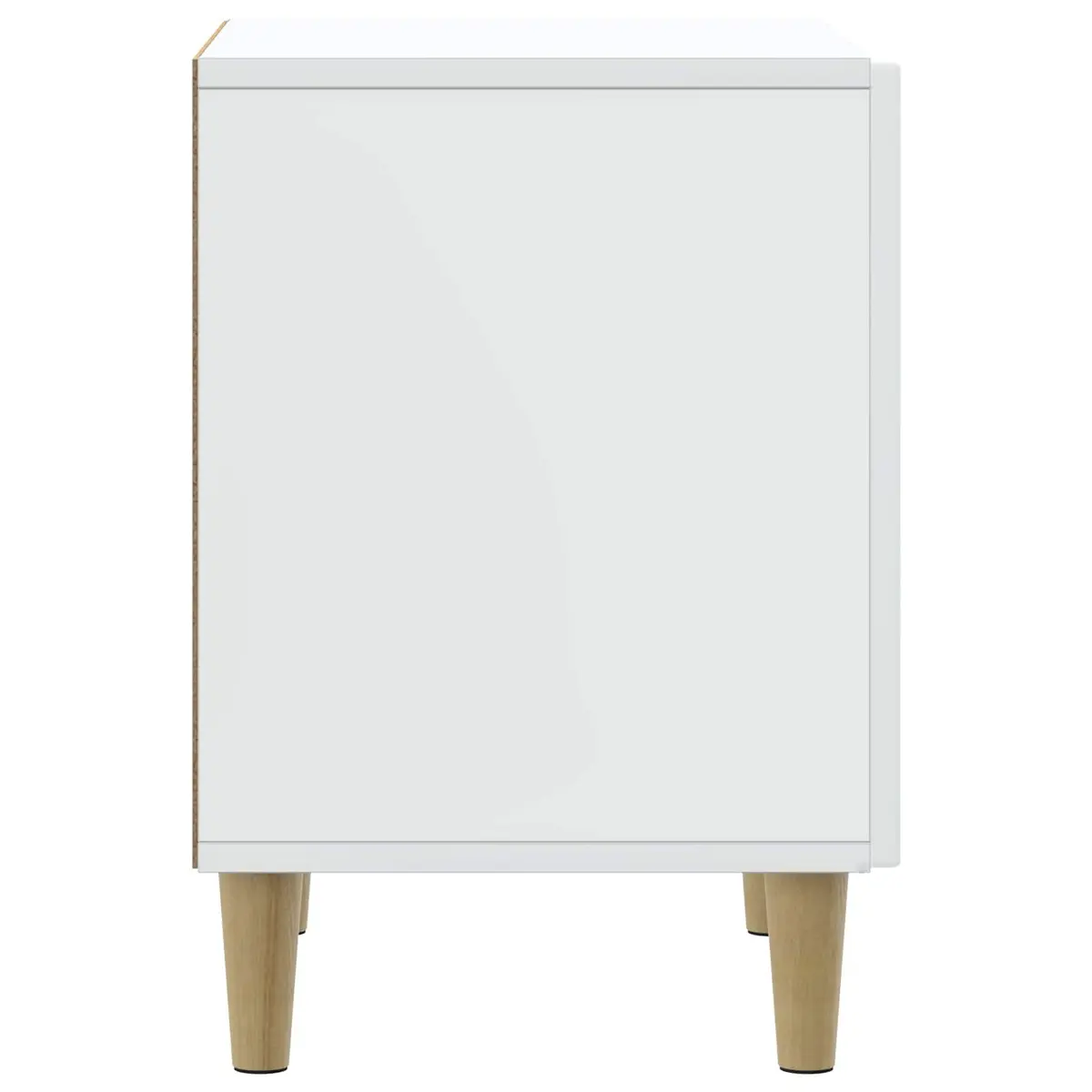 Bedside Cabinet White Engineered Wood Storage Table 43 x 34.5 x 50 cm