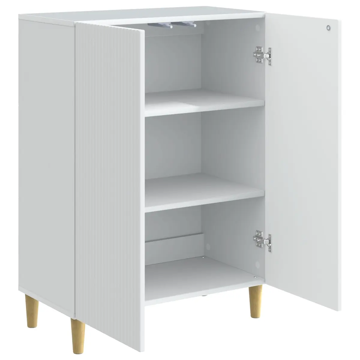 Sideboard Storage Cabinet 66x34.5x90cm Modern Engineered Wood with Shelves and Tapered Legs