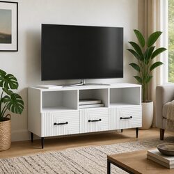 Stylish Storage TV Cabinet in White for Your Living Room