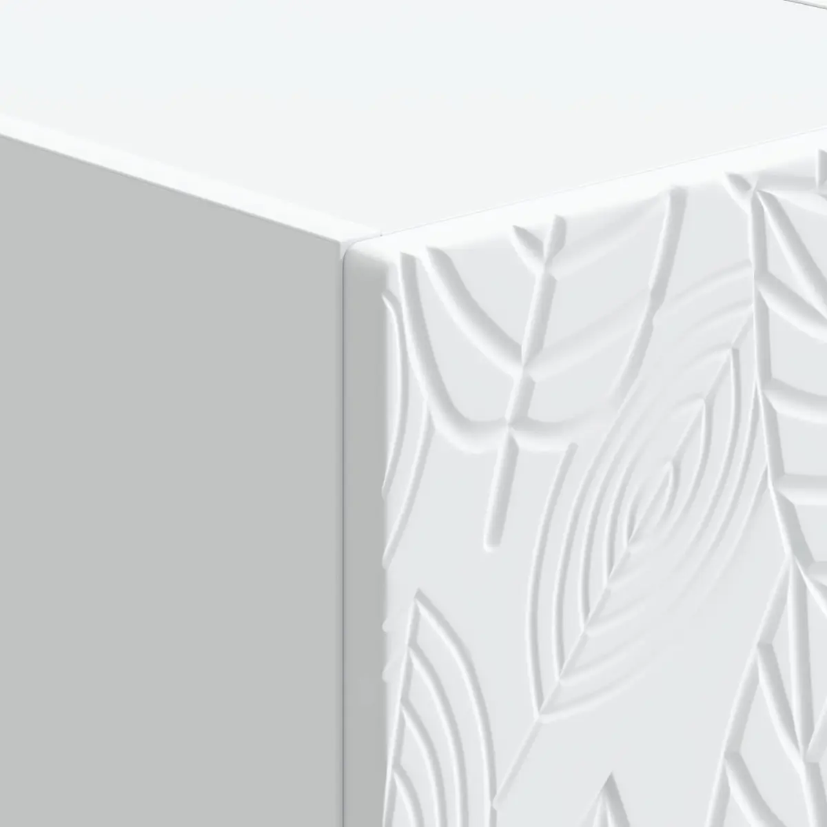 Bedside Table White Compact Engineered Wood Nightstand with Storage Drawer