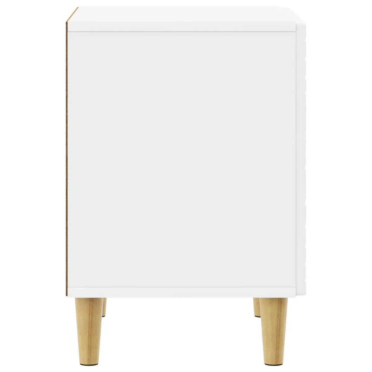 Bedside Table White 43 x 34.5 x 50 cm Modern Bedroom Nightstand Storage