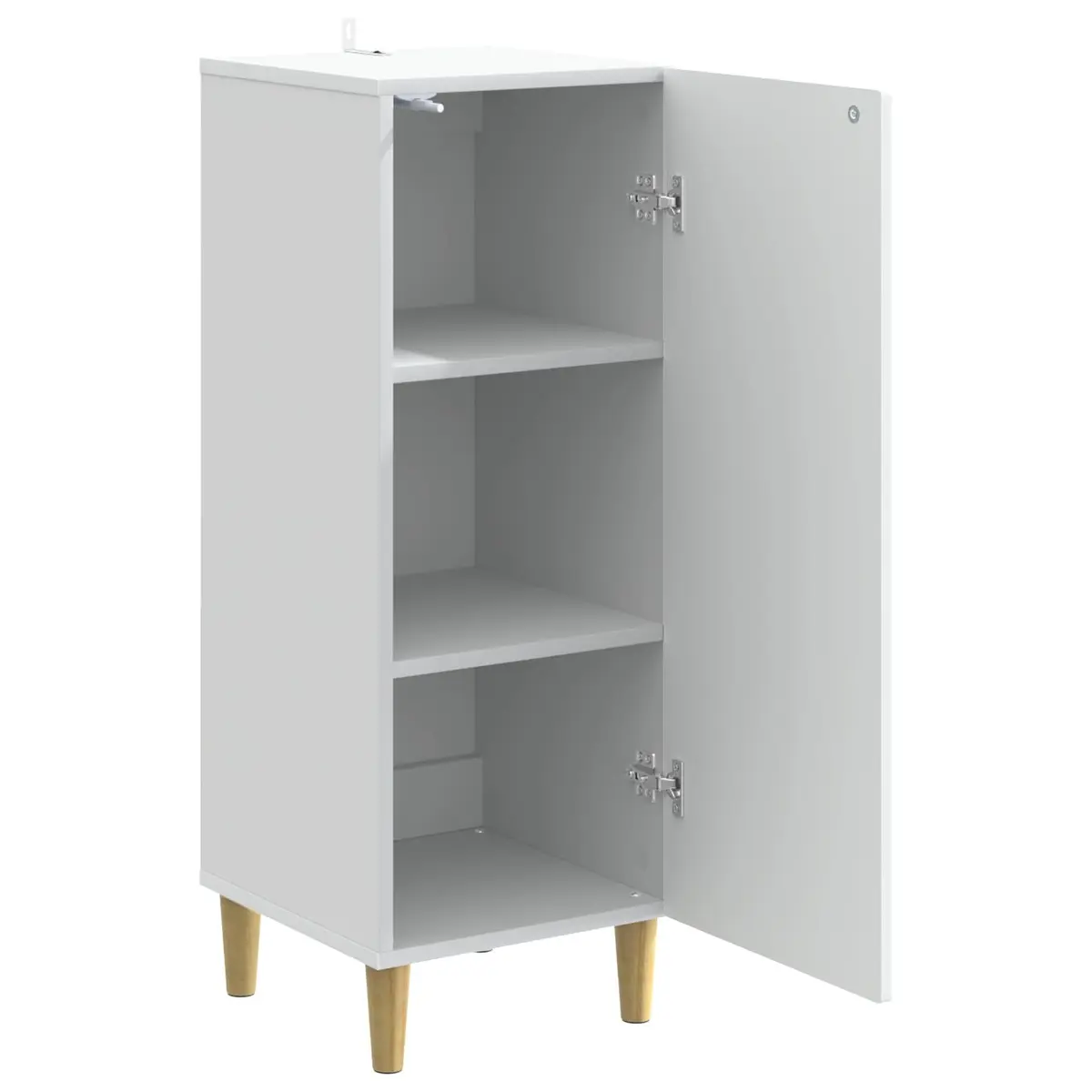 White Sideboard Storage Cabinet 33x34.5x90cm Engineered Wood Dining Living Room