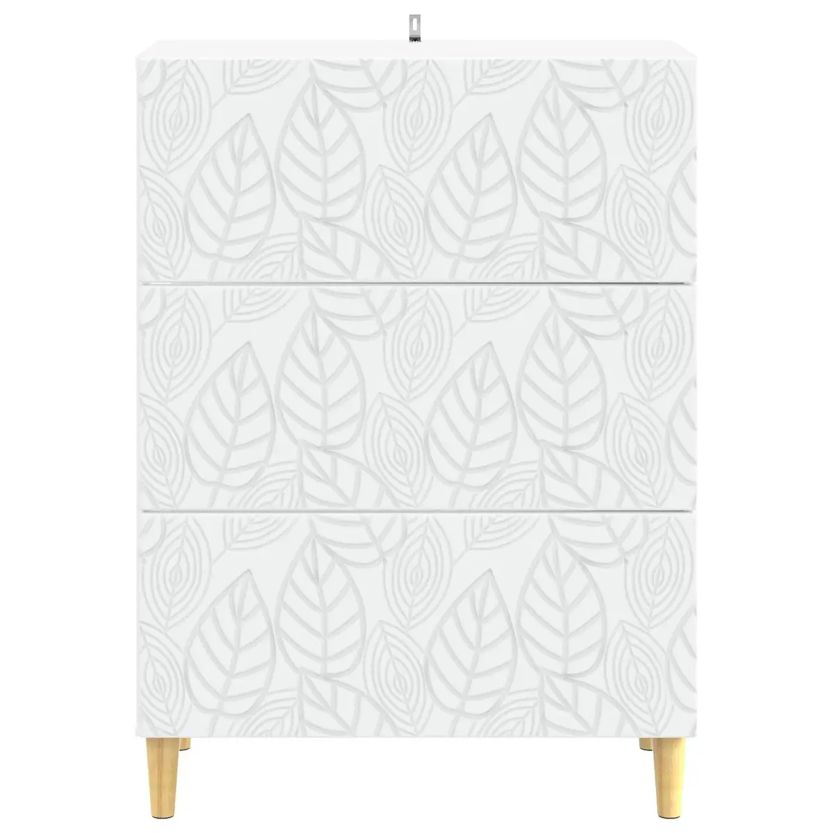 Drawer Cabinet White Rectangular Engineered Wood Multiple Drawers