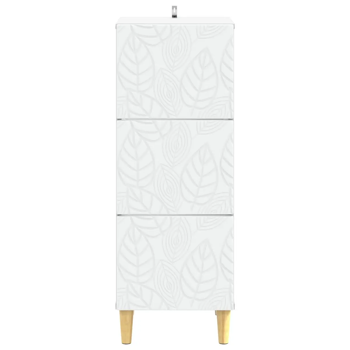 Drawer Cabinet White Engineered Wood Frame Multiple Spacious Drawers