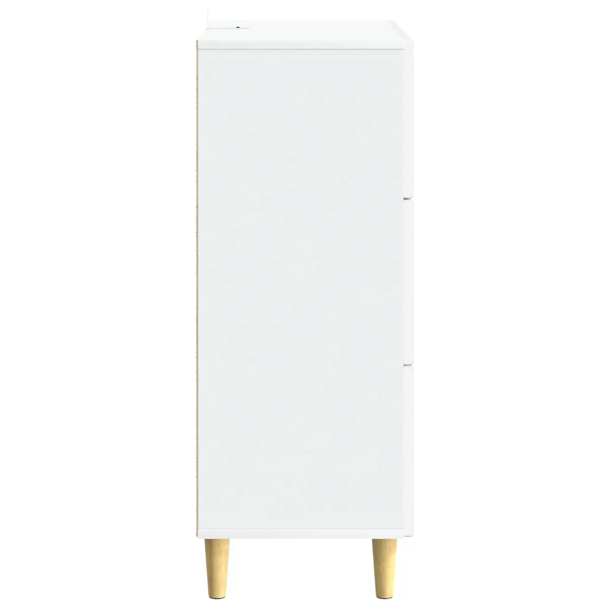 Drawer Cabinet White Engineered Wood Frame Multiple Spacious Drawers