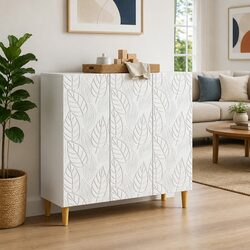 Elegant White Storage Sideboard for Your Living Space 89 x 34.5 x 80 cm
