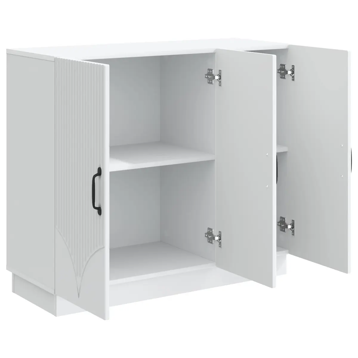 White Sideboard Modern Storage Cabinet Buffet Dining Room Furniture Engineered