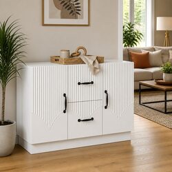 Elegant White Sideboard for Organized Living Spaces
