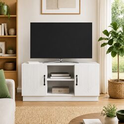 Elevate Your Living Room with This White TV Cabinet