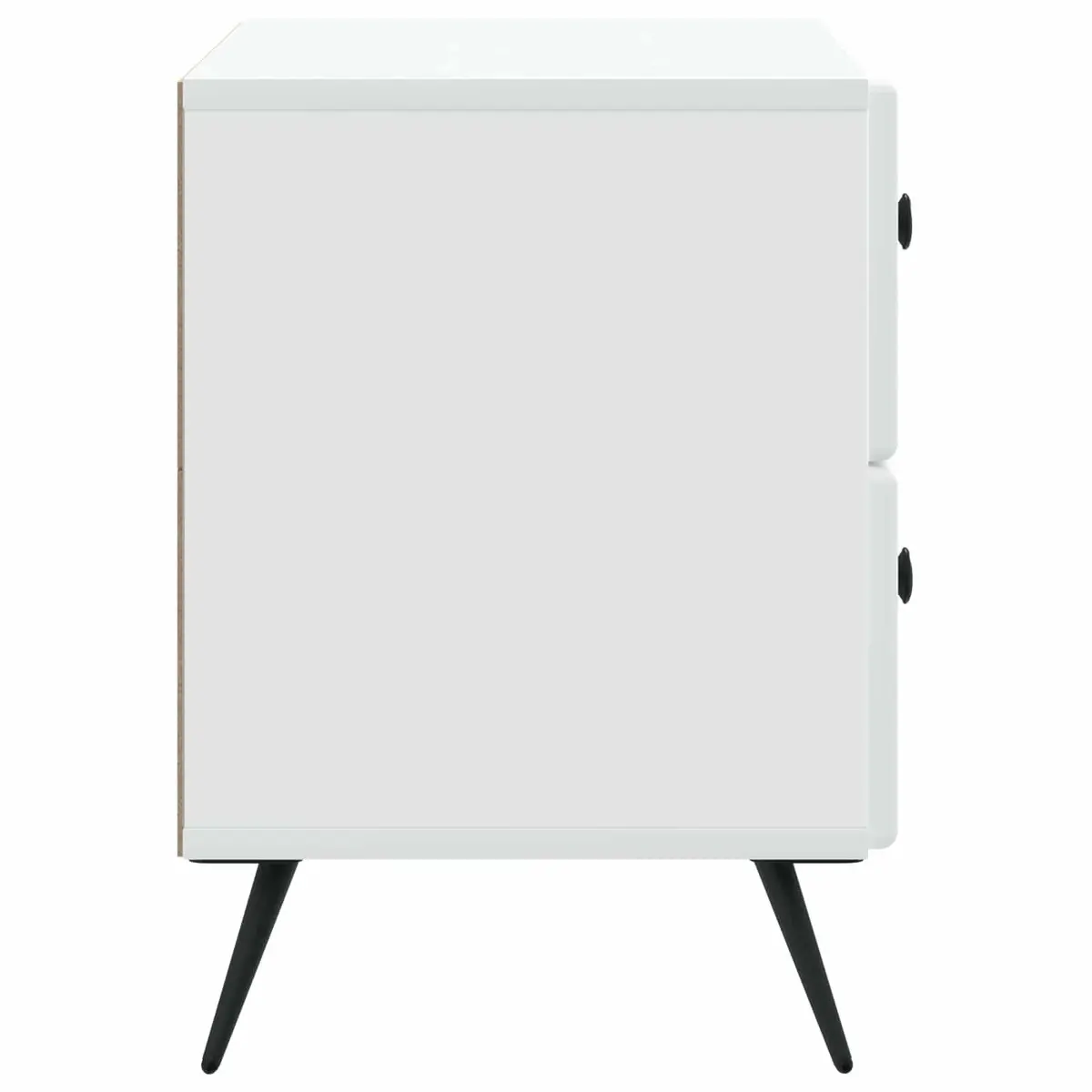Bedside Cabinet White 62 x 34.5 x 47.5 cm Drawer Shelf Storage Table