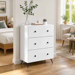 Storage Cabinet White Sliding Door 66 x 34.5 x 90 cm Engineered Wood