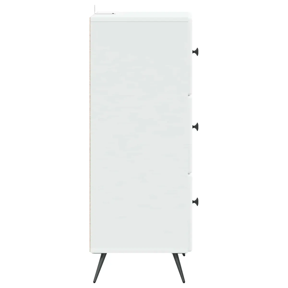 White Drawer Storage Cabinet 33 x 34.5 x 90 cm Engineered Wood Adjustable