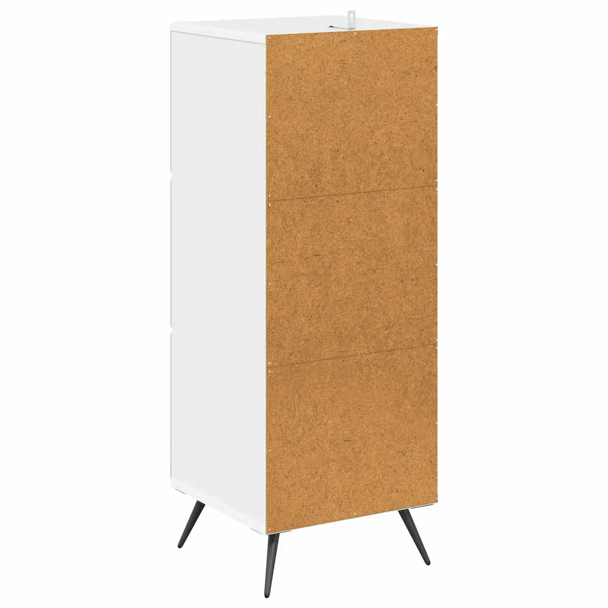 White Drawer Storage Cabinet 33 x 34.5 x 90 cm Engineered Wood Adjustable