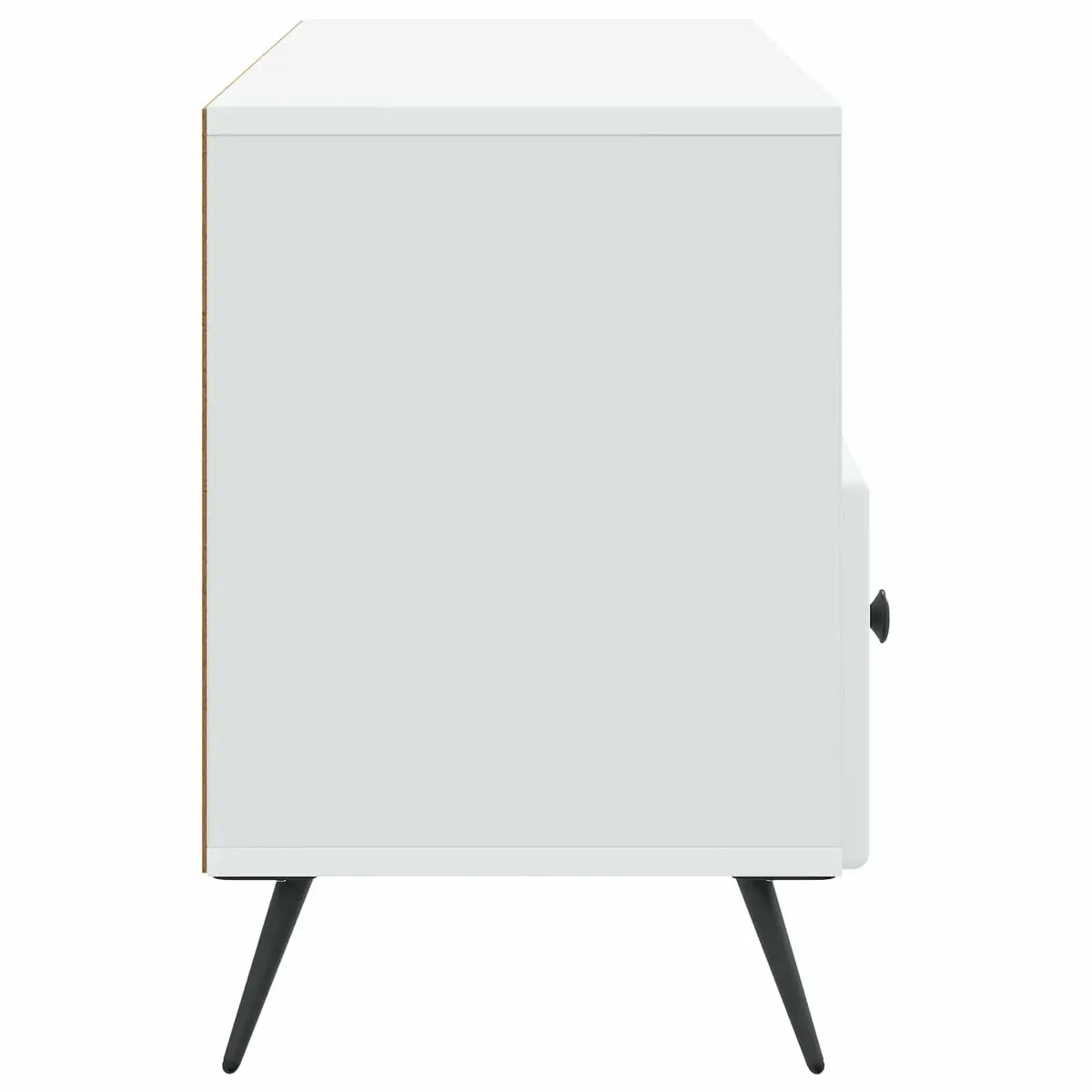 TV Cabinet White Engineered Wood Entertainment Unit Storage Drawers Shelves
