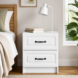 Charming White Nightstand for a Vintage-Inspired Bedroom