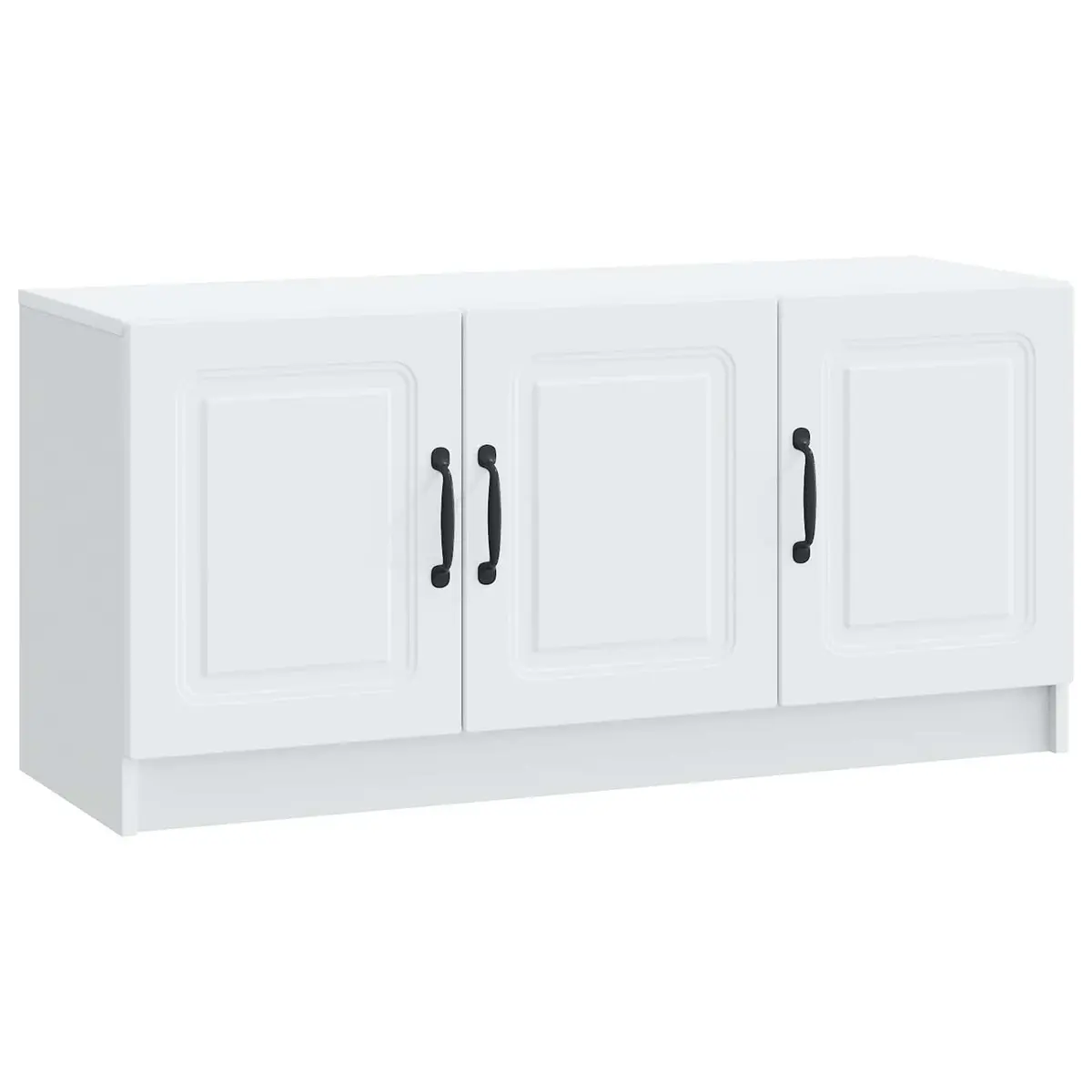 White TV Cabinet 99x34.5x47cm Modern Living Room Storage Unit Media Console