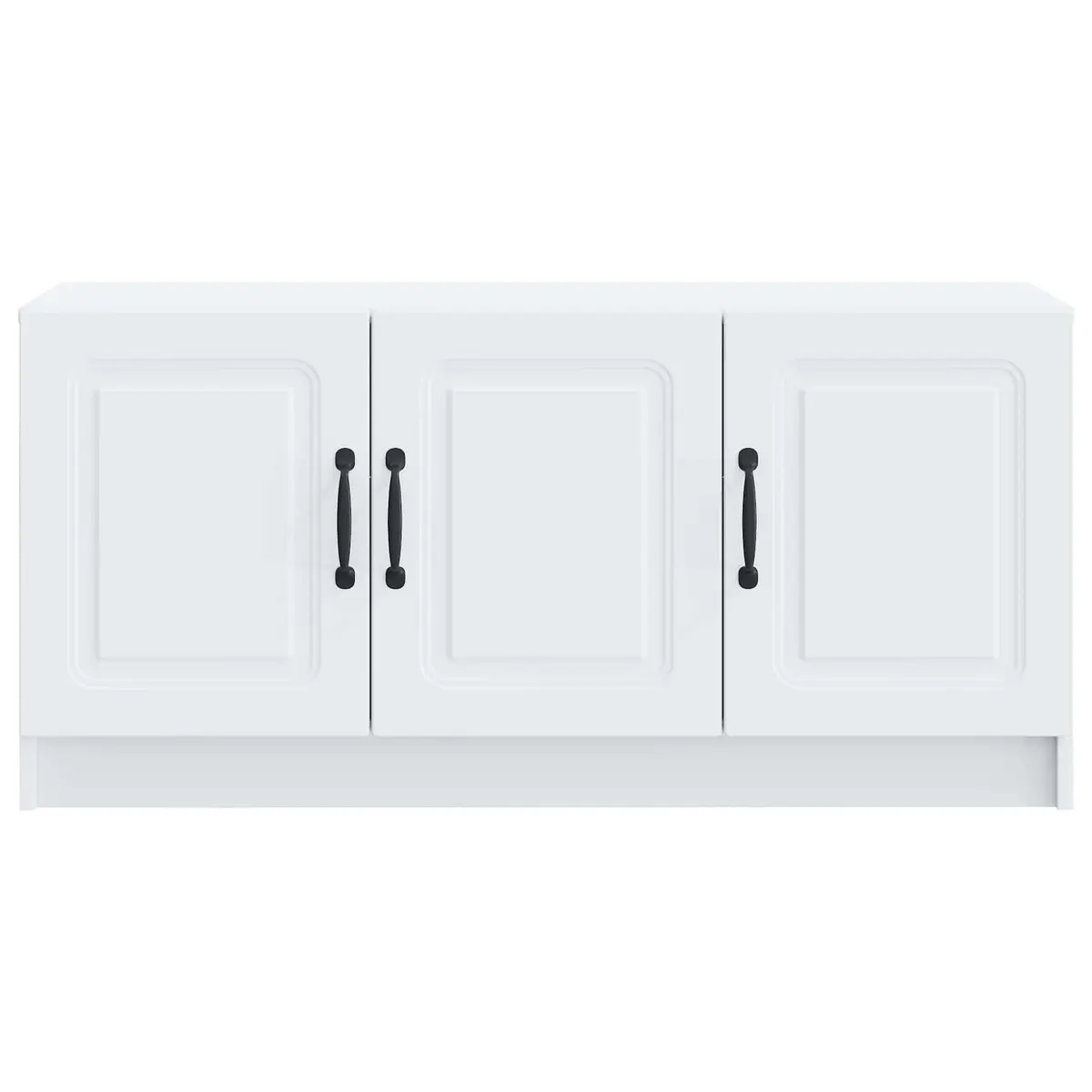 White TV Cabinet 99x34.5x47cm Modern Living Room Storage Unit Media Console