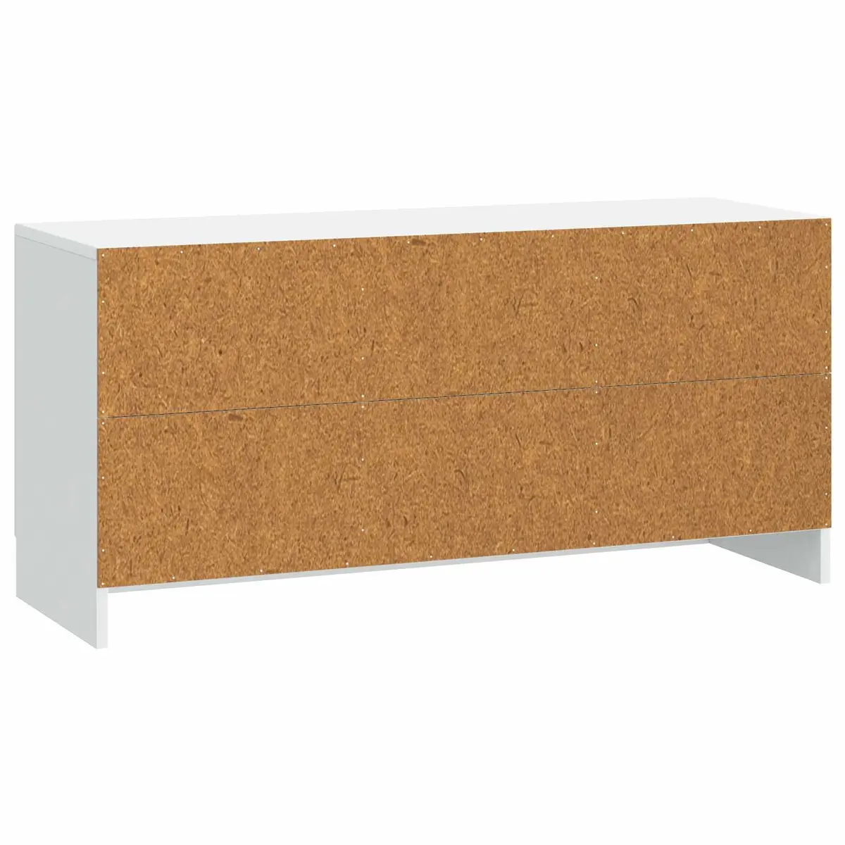 White TV Cabinet 99x34.5x47cm Modern Living Room Storage Unit Media Console