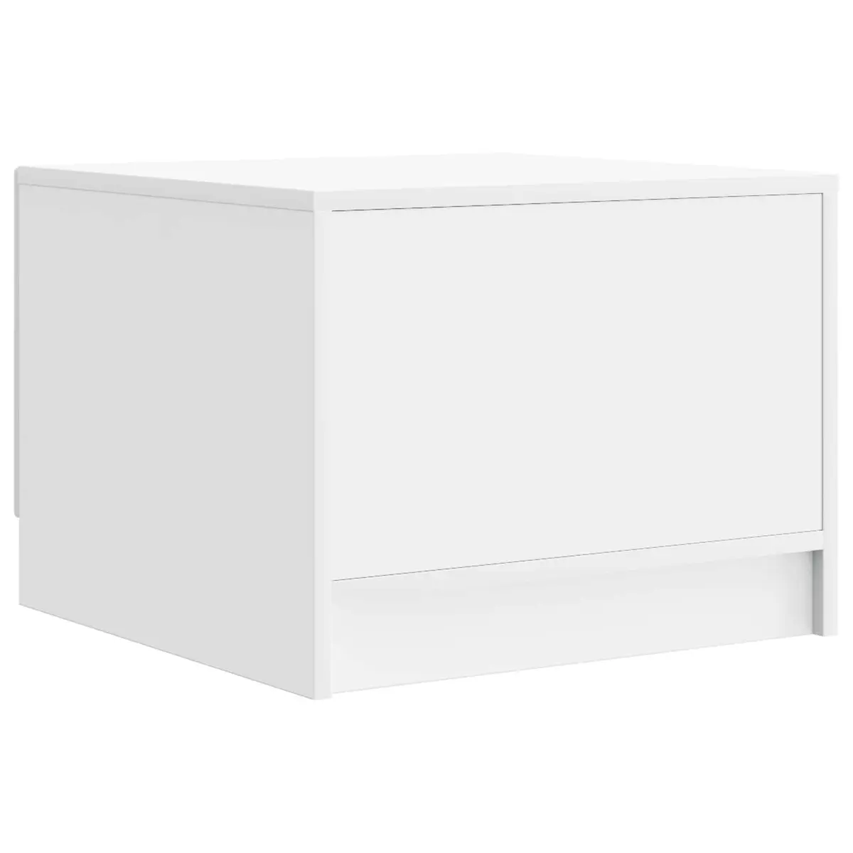 Coffee Table with Storage Drawer White Modern Accent Living Room Furniture