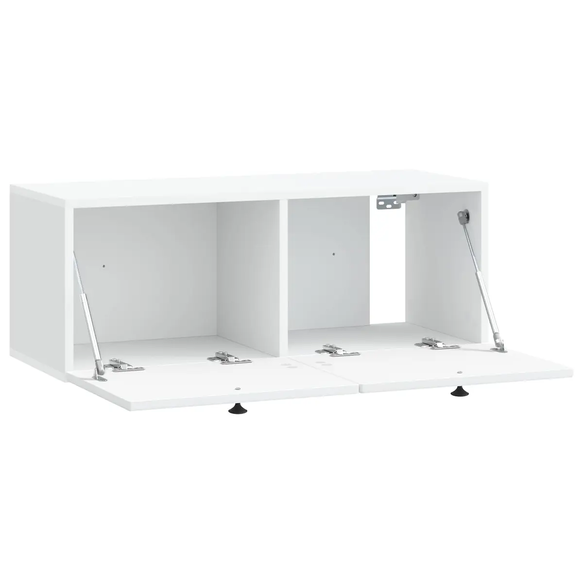 Wall-Mounted TV Cabinet White Modern Storage Unit Living Room Entertainment