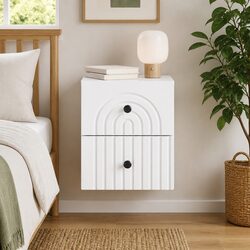 Maximize Space with a White Wall-Mounted Nightstand