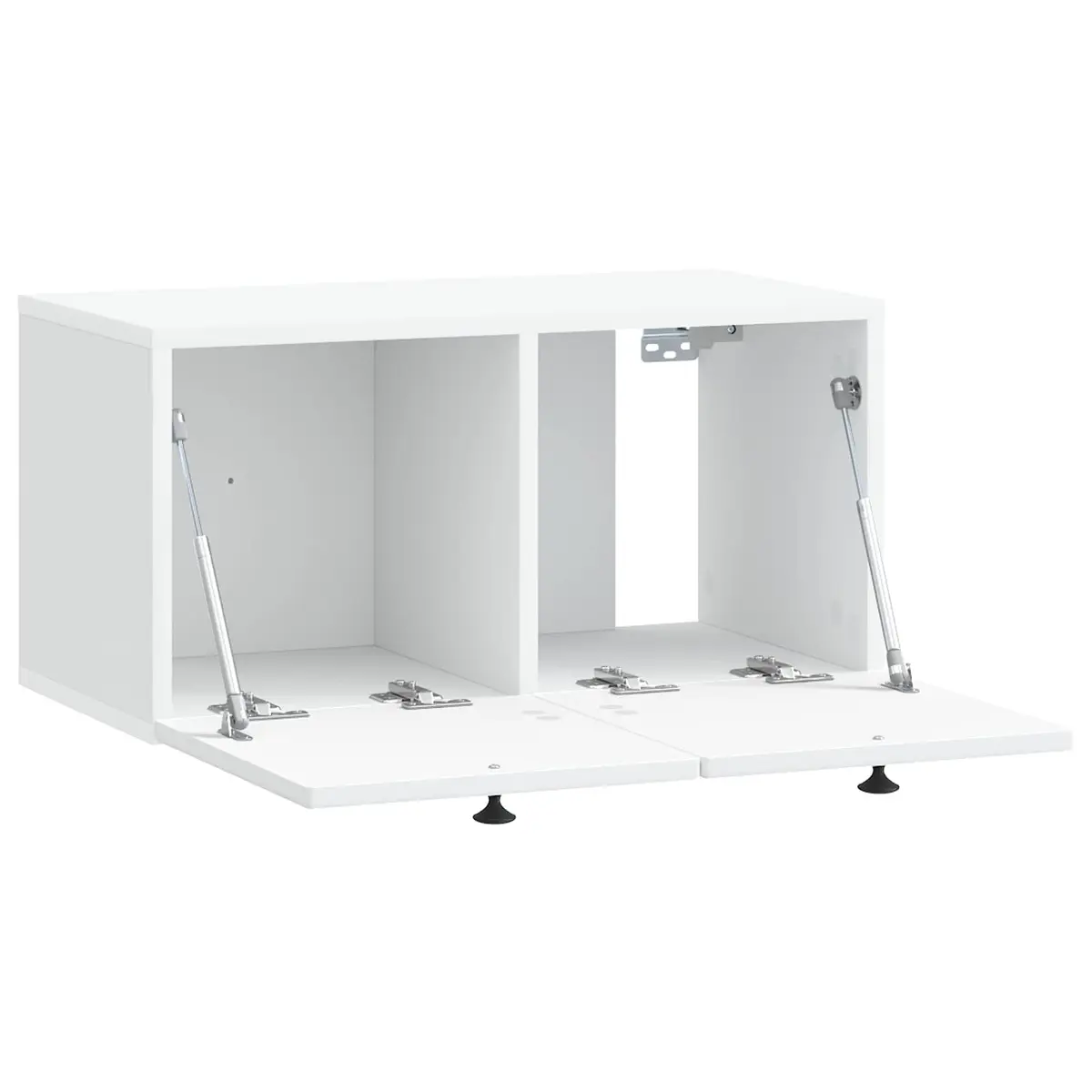Wall-Mounted TV Cabinet White 59.5 x 31 x 30 cm Engineered Wood Media Storage Unit
