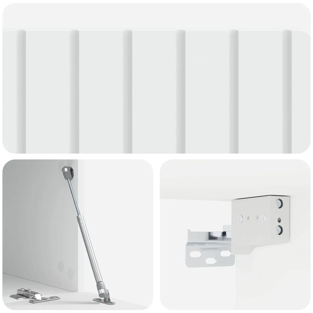 Wall-Mounted TV Cabinet 78.5 x 41 x 30 cm White Storage Unit Modern Design