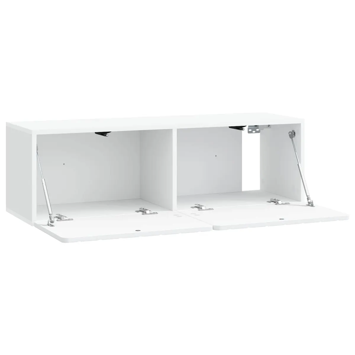 Wall-Mounted TV Cabinet 98x31x30cm White Modern Storage Unit