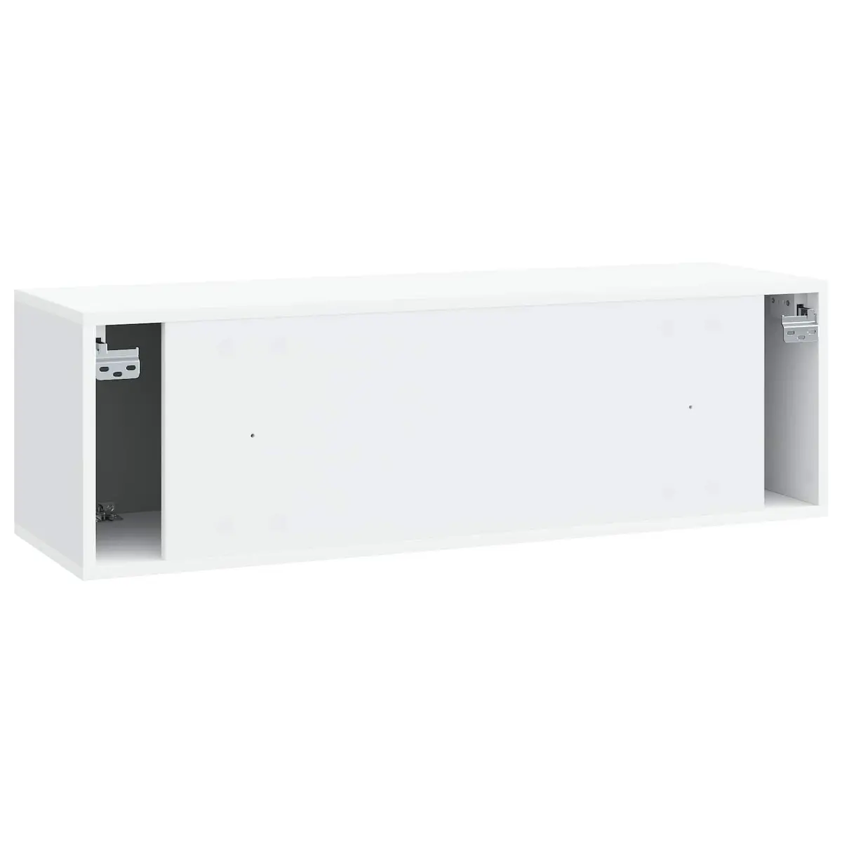Wall-Mounted TV Cabinet 98x31x30cm White Modern Storage Unit