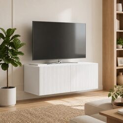 Optimize Your Living Area with a White Wall-Mounted TV Cabinet